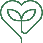 An icon of a heart with two leaves growing inside, representing Diane Liska's Yoga-Informed Psychotherapy services.